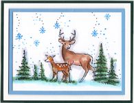 Buck and Fawn Card